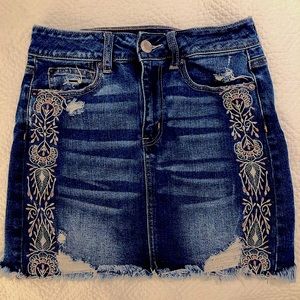 Boho Jean Skirt